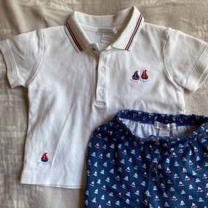Kissy kissy matching set 6-9 months